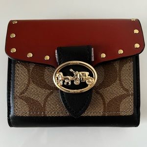 Coach Signature Color Block Small Wallet